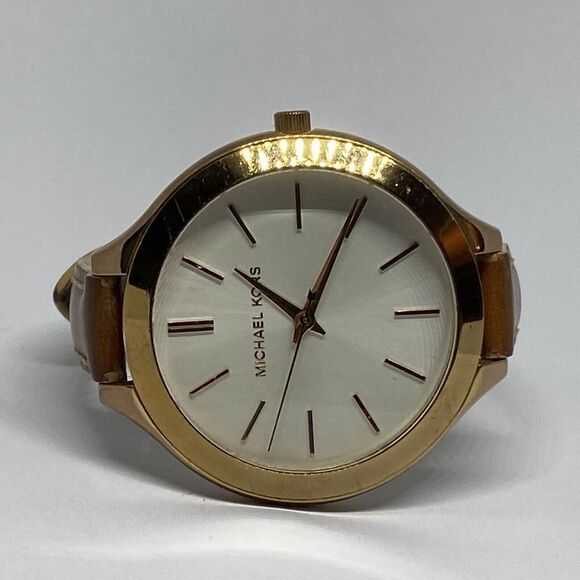 Michael Kors Runway MK-2284 Women's Brown Leather Analog Dial Quartz Watch VK430 - Picture 7 of 12